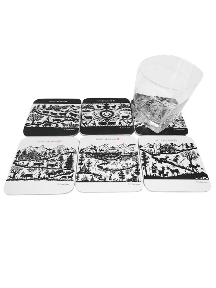 Swiss Coasters 'Heidi' (Set of 6)